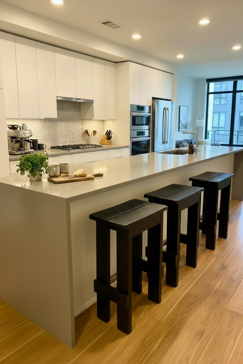 THE LONGHORN BARSTOOLS - Charcoal Black Barstools